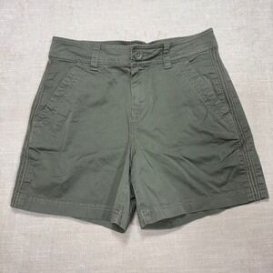 Eddie Bauer Womens Shorts Olive Green 2 Cargo Gorp Casual Outdoor 5" Inseam